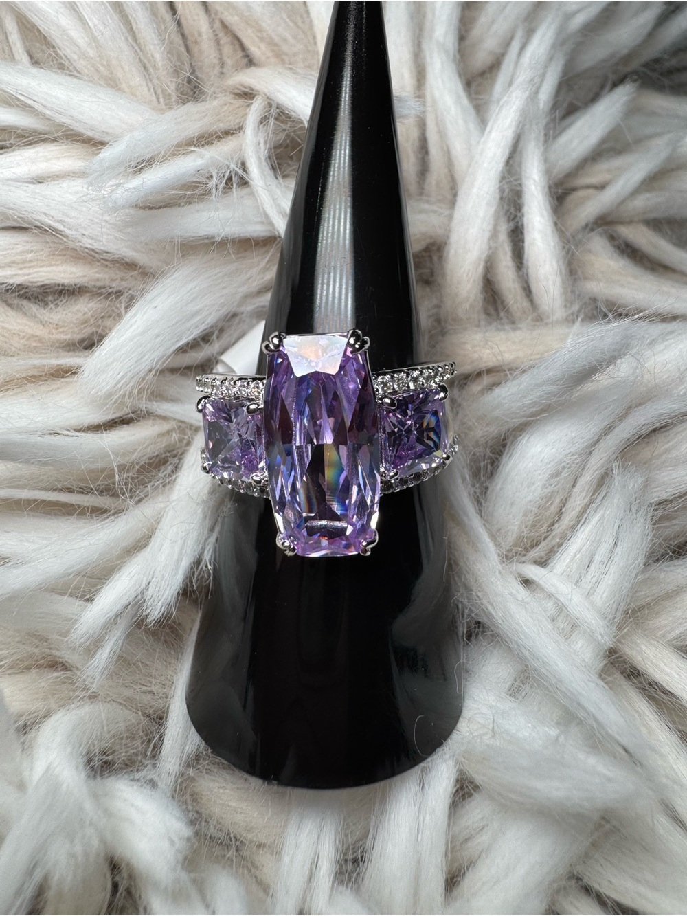Lavender topaz bomb party ring